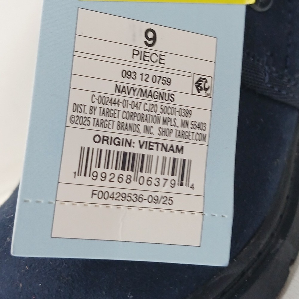Cat & Jack Magnus Toddler Boys Navy Blue Faux Suede Chukka Boots Size 9 NWT - Picture 4 of 8